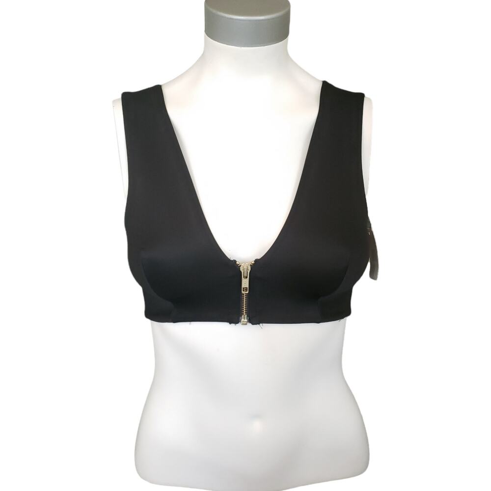 ONE RAD GIRL by Dress The Population Emilia zip front crop top bralette XS NEW